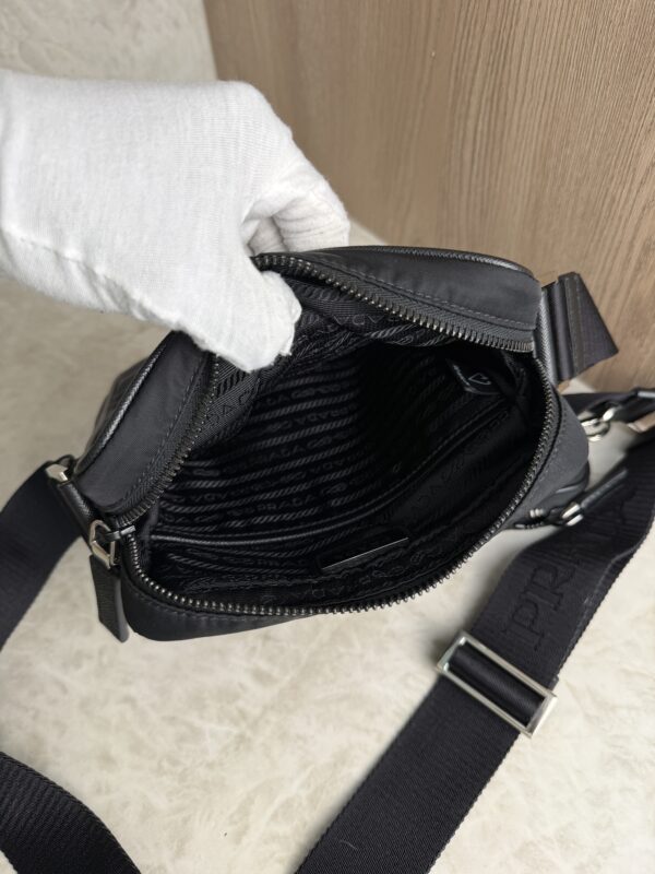 Prada Re-Nylon/Saffiano Leather Shoulder Bag Black
