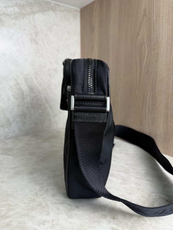 Prada Re-Nylon/Saffiano Leather Shoulder Bag Black
