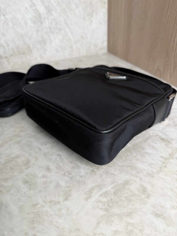 Prada Re-Nylon/Saffiano Leather Shoulder Bag Black