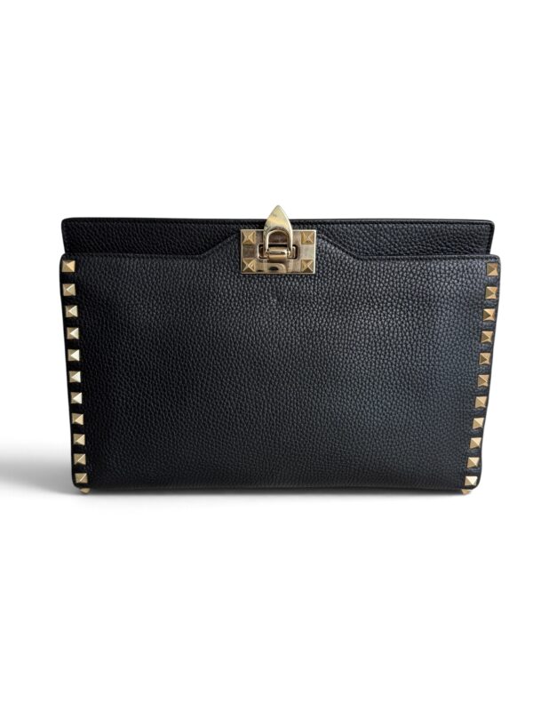Valentino Gravani Rockstud Clutch Black