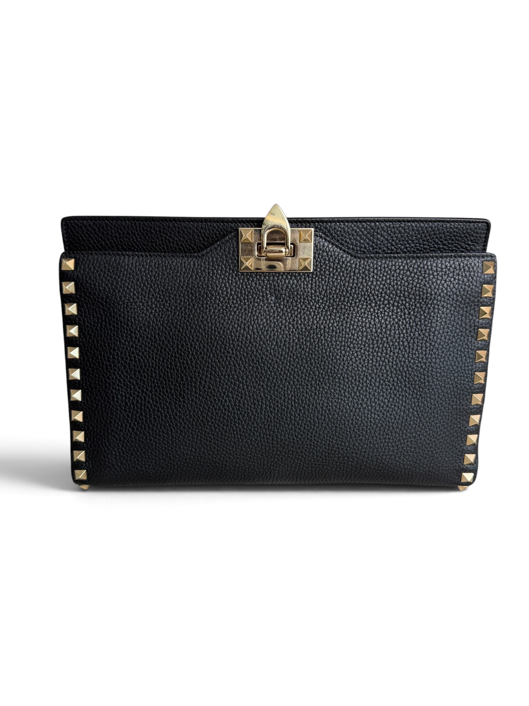 Valentino Gravani Rockstud Clutch Black
