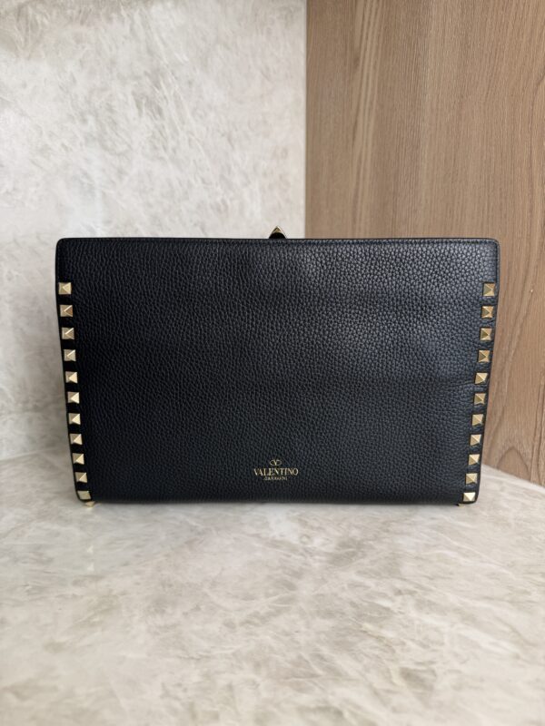 Valentino Gravani Rockstud Clutch Black