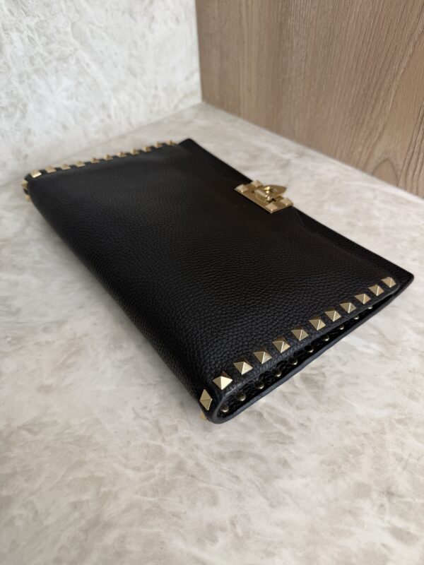 Valentino Gravani Rockstud Clutch Black