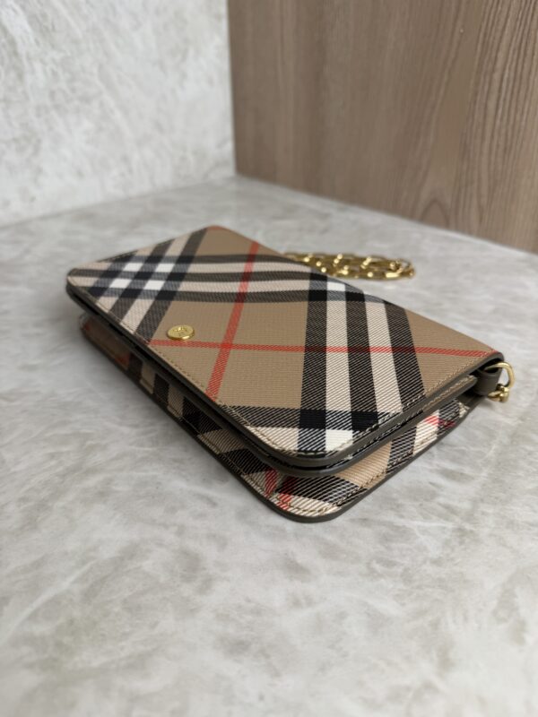 Burberry House Check Halton Wallet on Chain