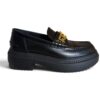 Fendi Vitello Abrasivato Fendigraphy 50mm Loafers 39 Black