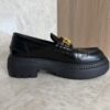 Fendi Vitello Abrasivato Fendigraphy 50mm Loafers 39 Black