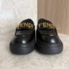 Fendi Vitello Abrasivato Fendigraphy 50mm Loafers 39 Black