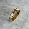 Hermes Enamel Narrow Clic Clac H Bracelet PM White