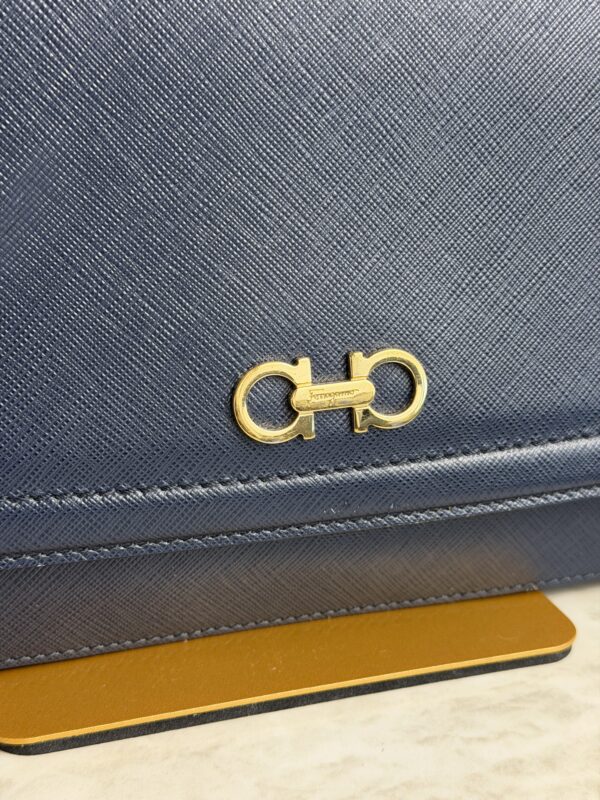 Salvatore Ferragamo Gancini Crossbody Bag Navy