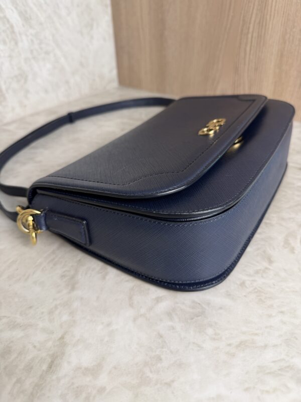 Salvatore Ferragamo Gancini Crossbody Bag Navy
