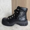 Louis Vuitton Calfskin Patent Monogram Ruby Flat Ranger Boots 39 Black