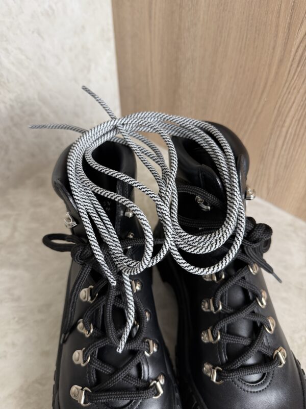 Louis Vuitton Calfskin Patent Monogram Ruby Flat Ranger Boots 39 Black