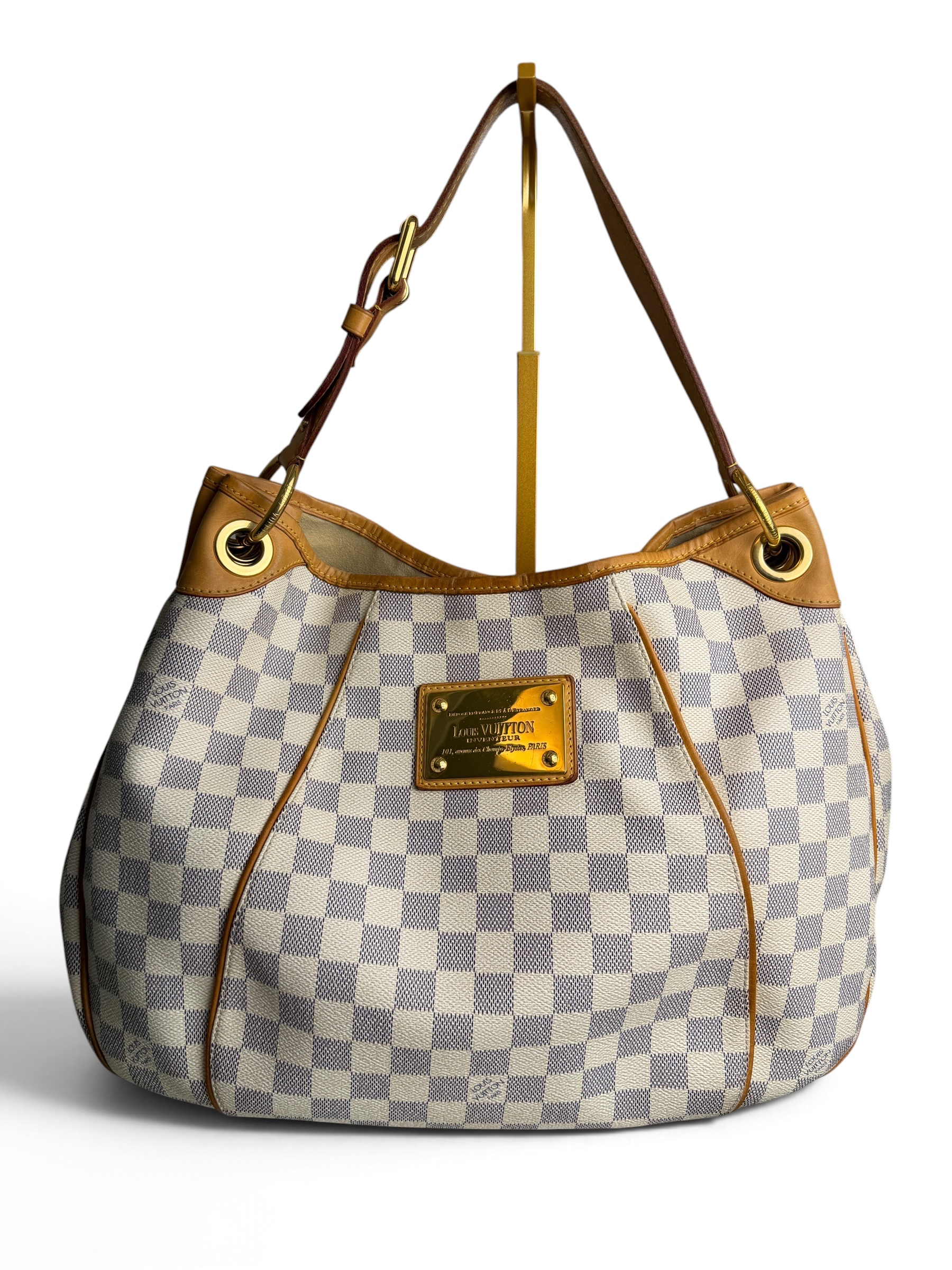 Louis Vuitton Galliera Handbag Damier Azur Canvas PM