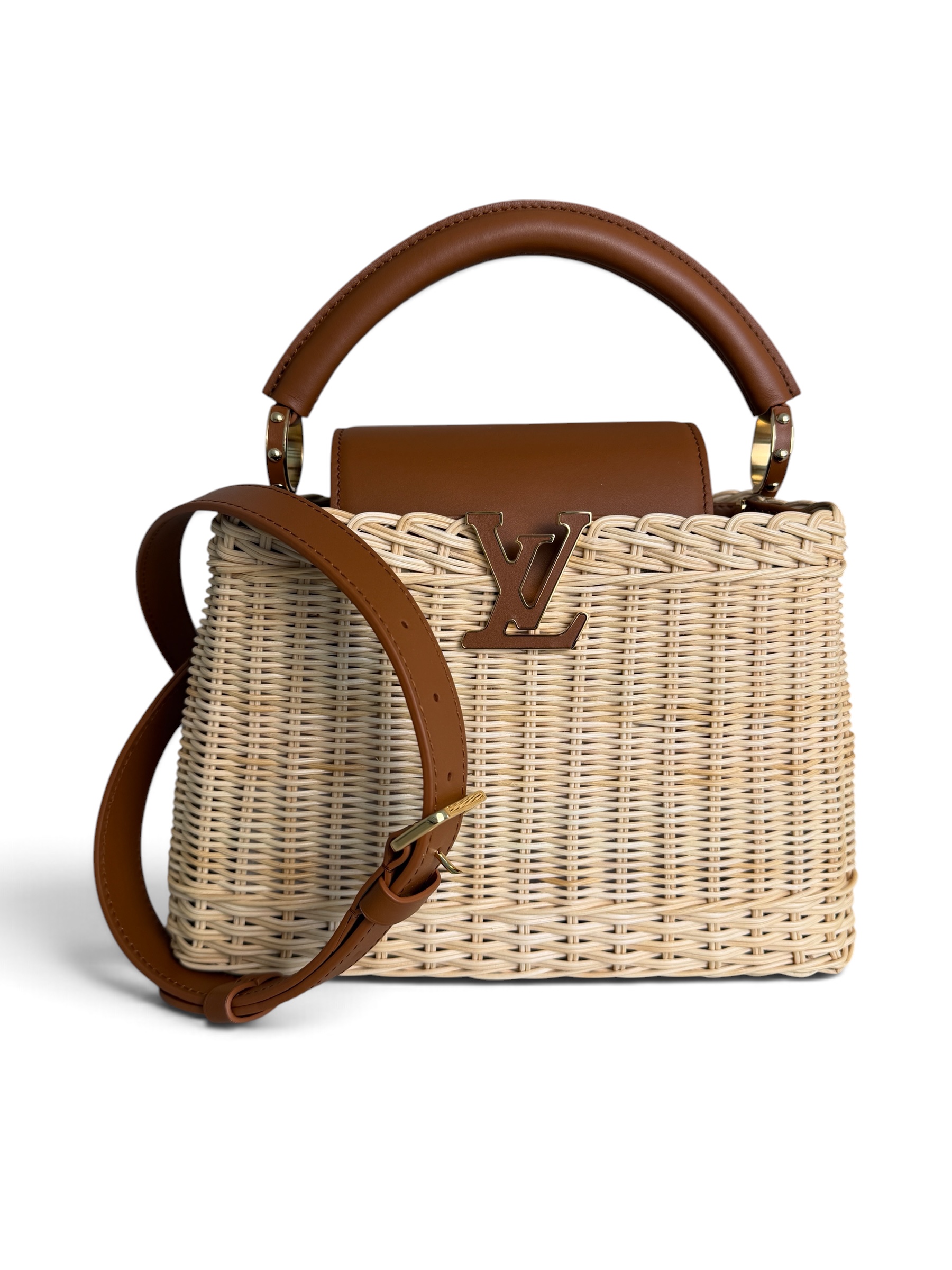 Louis Vuitton Capucines Bag Wicker with Leather BB
